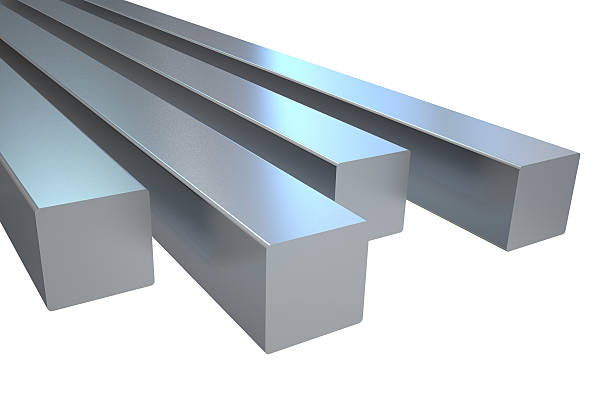 steel square roads  isolated on white background